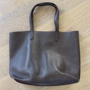 Cuyana Dark Brown Leather Tote